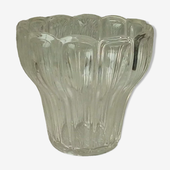 Vase en cristal a pans coupes art deco