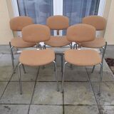 Set of 5 vintage chairs Strafor 1970