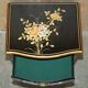 Decorative Chinese buffet in Chinoiserie style in lacquer and steatite.