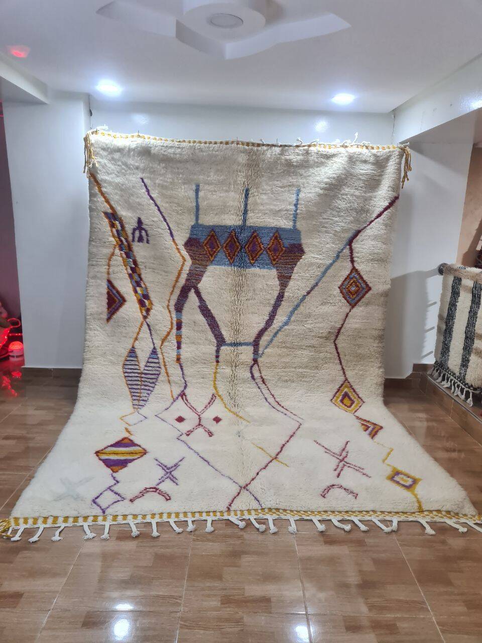 Handmade wool Berber rug 300X200 cm