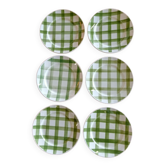 Set of 6 flat plates Moulin des Loups