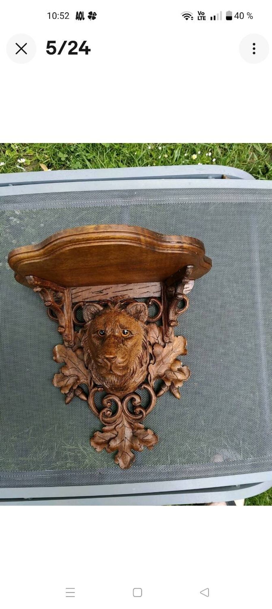 2 magnificent consoles/shelves in carved wood "FROM THE BLACK FOREST"