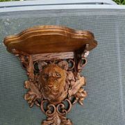 2 magnificent consoles/shelves in carved wood "FROM THE BLACK FOREST"