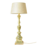 Green and Grey Marbled Table Lamp - Early 20th Century Vintage Table Lamp