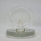 5 Small Transparent Frosted Glass Plates Vintage Floral Decor Kig Indo
