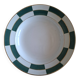 Assiettes Luneville damier ver et blanc 1910-1930