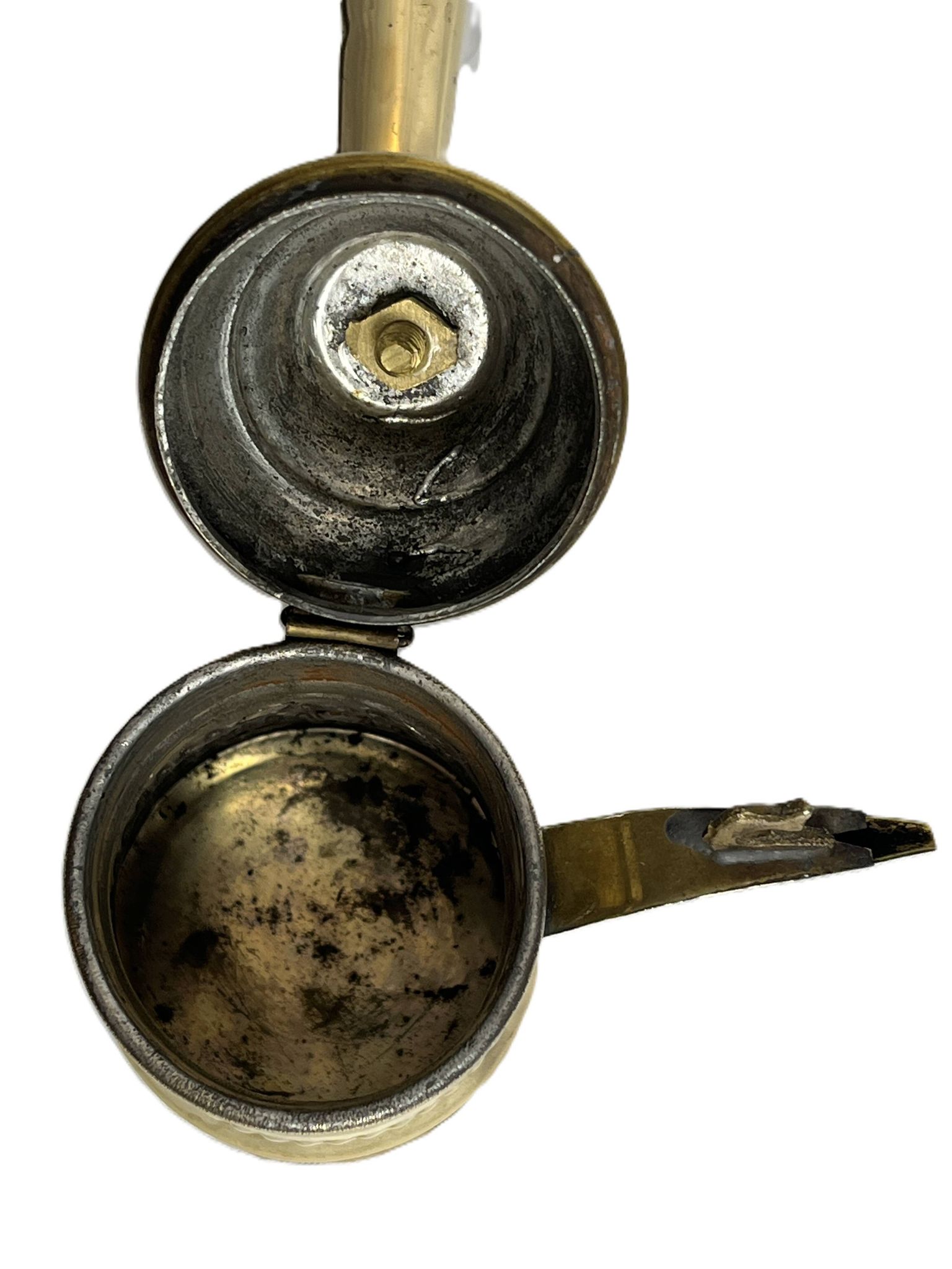 Brass dallah coffee pot with bird-shaped finial, 20th century.