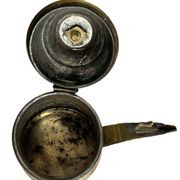 Brass dallah coffee pot with bird-shaped finial, 20th century.
