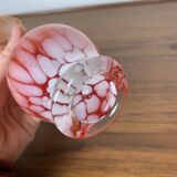 Soliflore en verre soufflé dans les tons rouge/orangé