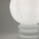Vintage white glass table lamp bulb by Glashütte Limburg 1979