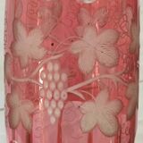 Old Baccarat crystal decanter with grape vine leaf decor