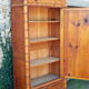 Early 20th century wardrobe in turned pine and pitch pine