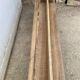 Pair of solid oak wood farmhouse benches 250cm rustic 1900