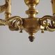 French Empire Style Bronze 4-Light Chandelier with Swan Detail Arms