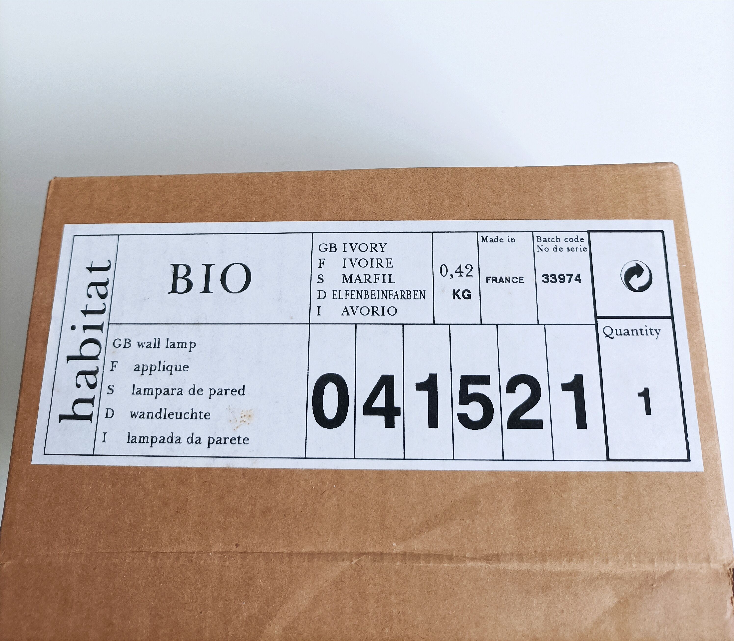 Vintage Habitat swivel pull light