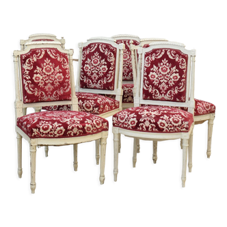 6 chaises de style Louis XVI