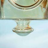 Japandi suspended glass lamp, vintage cubic bohemian glass lamp.