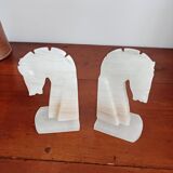pair of onyx horse bookends