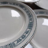 6 plates dessert in iron earth Moulin des loups model Pasteur