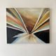 Large abstract modernist painting & original oil signed on canvas