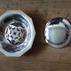 Vintage silver metal butter dish from the "Coquillor" brand