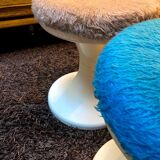 Set of 3 stools space age 70s