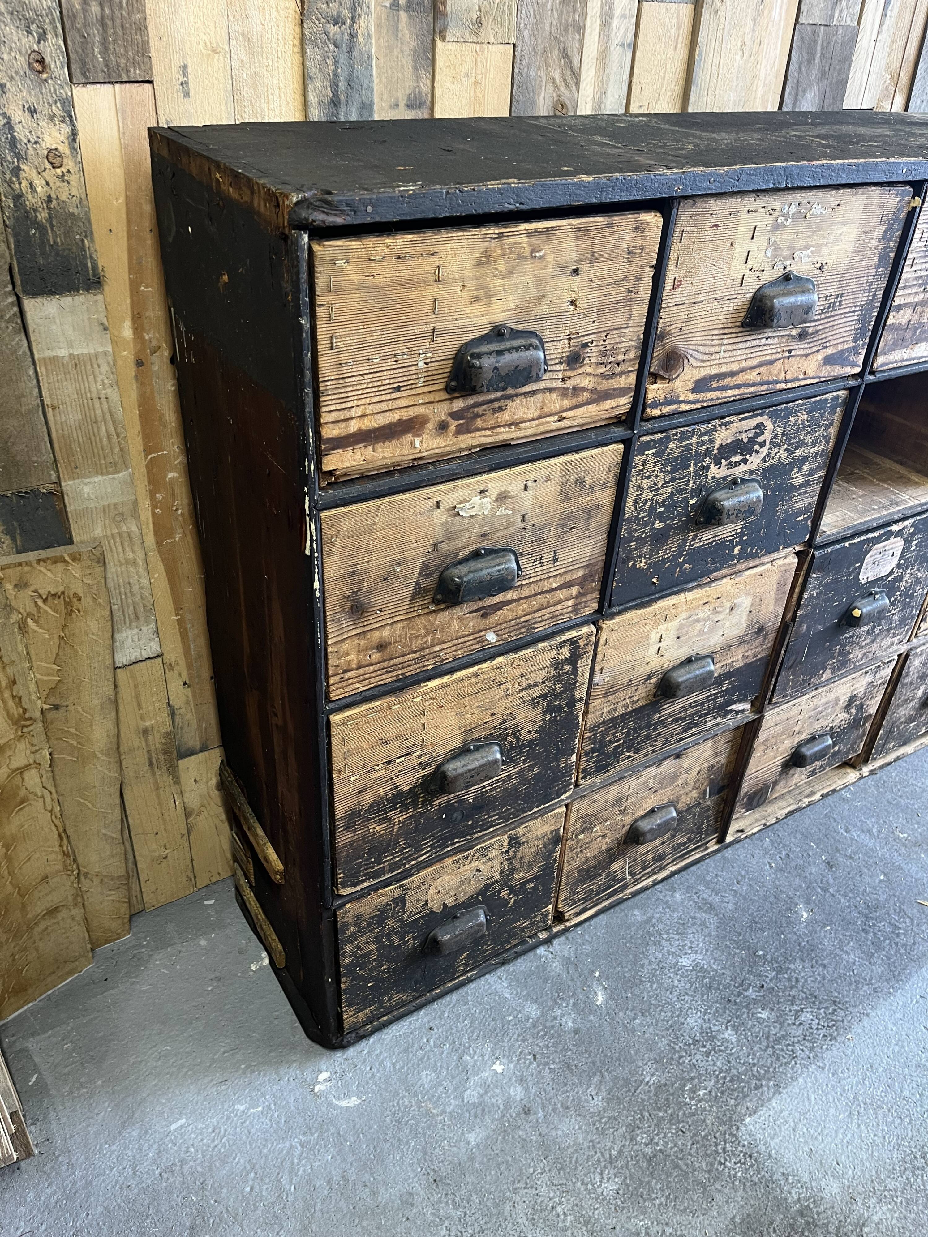 Antique wooden shoe cabinet