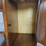 Pair of Art Decò bedside tables in walnut and thuja