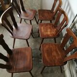 Set of 6 all-wood bistro chairs