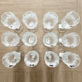 Lot 12 verres à pieds cristal d’ arques neufs « Longchamp »