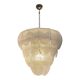 Contemporary Modern Clear Graniglia “Petals” Murano Glass Chandelier by Sim