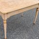 Louis XVI style presidential desk renovated in raw wood 120cm