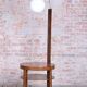 Art Deco Floor Lamp in Beech and Walnut, 1930s