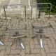 Set of 4 vintage swivel chairs in chrome metal – 1970s Ensem
