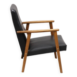 Vintage imitation leather armchair made in Germany