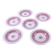 Set of 6 small antique Gien plates