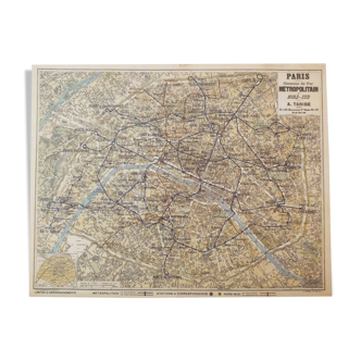 Plan du métro de Paris en 1920
