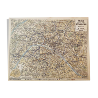 Plan of the Paris metro in 1920
