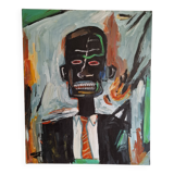 Tribute portrait to Basquiat
