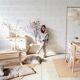 Wooden farmhouse table – cream foot