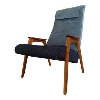 Fauteuil lounge vintage en teck