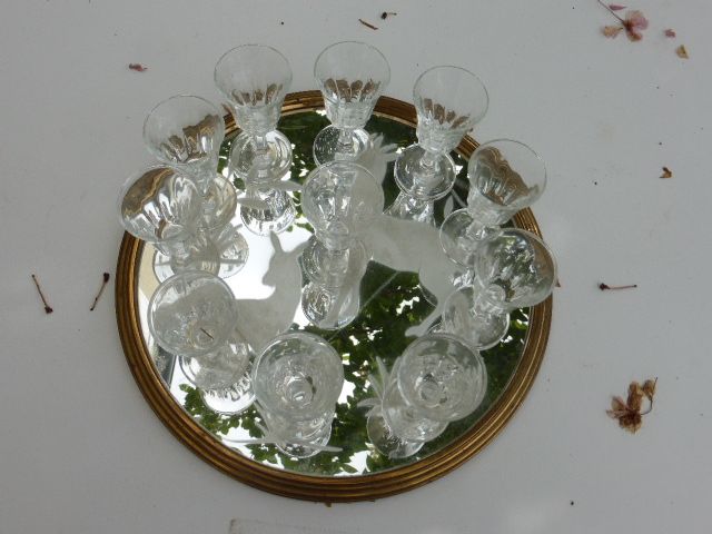 11 vintage glasses liqueur 1970