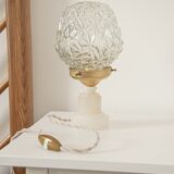 Vintage table lamp with albatre foot