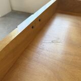 Modernist 50s oak metal desk