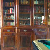English library in mahogany nineteenth century