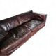 Massive / loose cover / brown leather / lounge sofa / 1970s/
