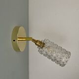 Vintage tulip wall lamp in molded glass