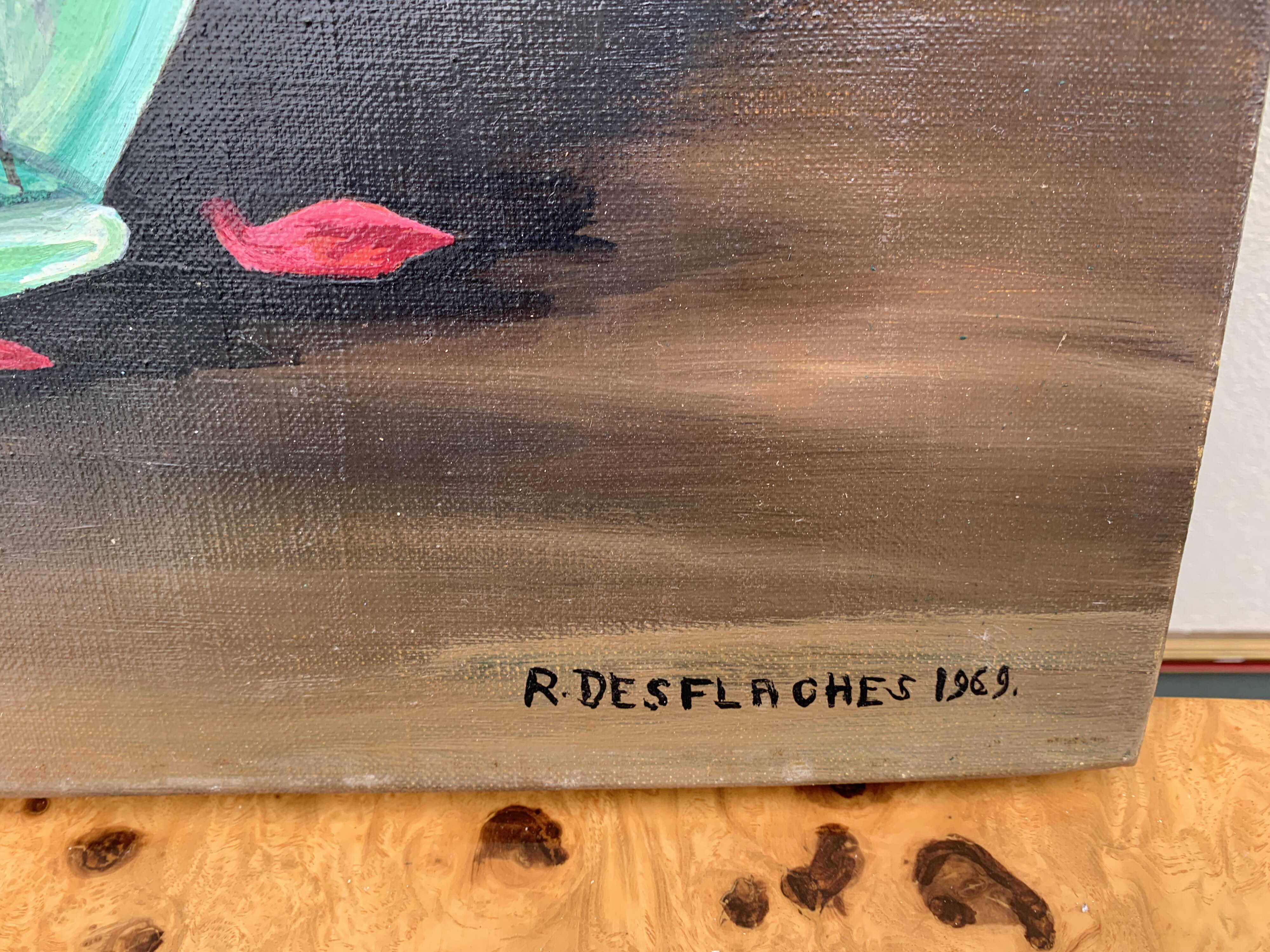 Still life floral painting XX desflaches