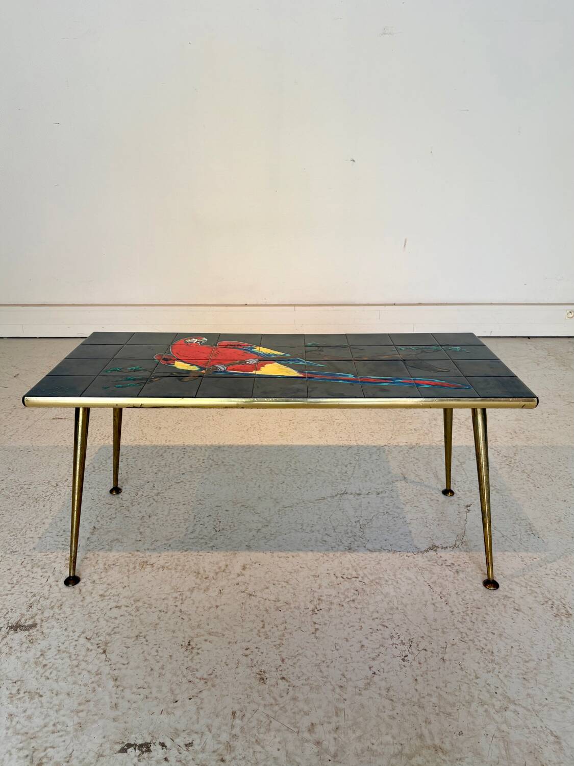 Vintage ceramic coffee table signed Denisco – 1960s/70s
