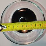 6 large Vintage Black Opaline Stemmed GLASSES - For Iced Cocktails - LUMINARC 1990
